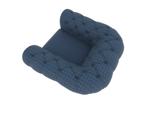 Armchair isolated on background. 3d rendering - illustration
