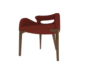 Armchair isolated on background. 3d rendering - illustration