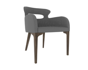 Armchair isolated on background. 3d rendering - illustration