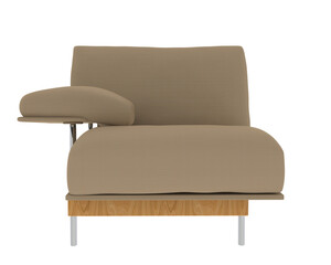 Armchair isolated on background. 3d rendering - illustration