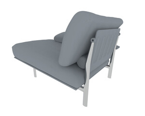 Armchair isolated on background. 3d rendering - illustration