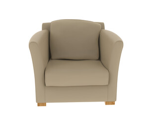 Armchair isolated on background. 3d rendering - illustration