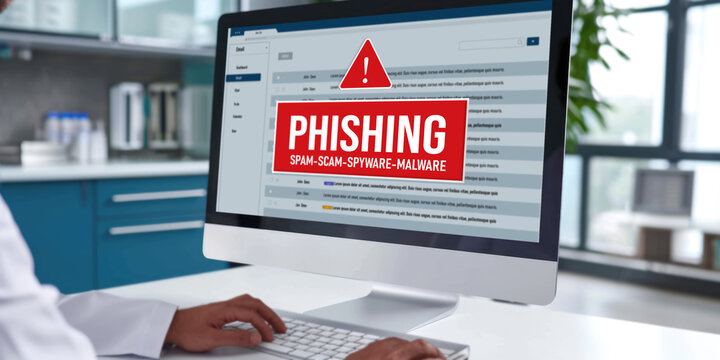Cyber security software show alert of cyber attack for protection brisk. Danger from virus, phishing and cyber fraud.