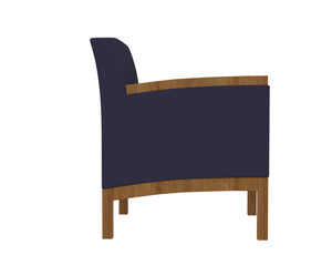 Armchair isolated on background. 3d rendering - illustration