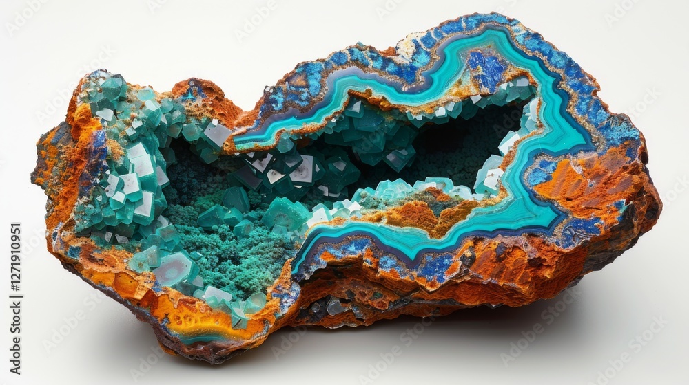 Leinwandbilder the extraordinary mineral specimen reveals intricate layers and stunning colors, highlighting the un