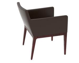 Armchair isolated on background. 3d rendering - illustration