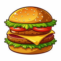 hamburger isolated on white