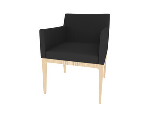Armchair isolated on background. 3d rendering - illustration