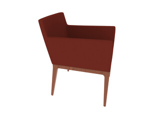 Armchair isolated on background. 3d rendering - illustration