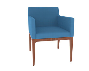 Armchair isolated on background. 3d rendering - illustration