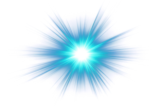 PNG An isolated blue blink sun ray light effect background lighting flare.