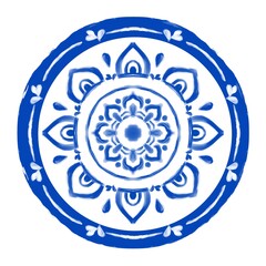 Hand drawn floral design round frame with textured line. botanical, natural theme. for decoration, wallpaper, background, home decor, ceramic, fabric, tile. flower style.