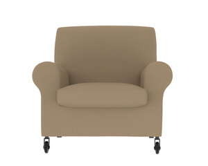 Armchair isolated on background. 3d rendering - illustration