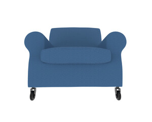 Armchair isolated on background. 3d rendering - illustration