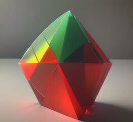 Tree crystal magic crystal red color fantasy fairy tales.generative ai