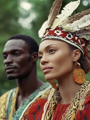 Fototapeta premium Cultural Tradition and Tribal Attire