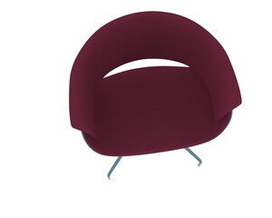 Armchair isolated on background. 3d rendering - illustration