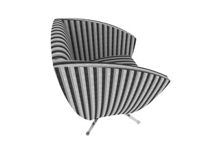 Armchair isolated on background. 3d rendering - illustration