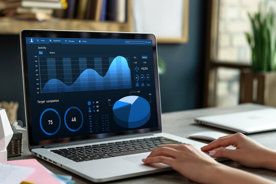 Business data dashboard provide brisk business intelligence analytic for marketing strategy planning