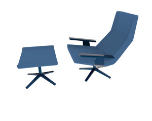 Armchair isolated on background. 3d rendering - illustration