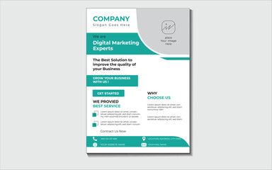Corporate Flyer Design and Digital Marketing Experts Template