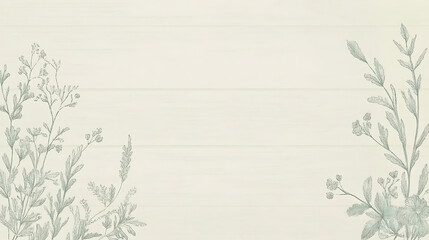 Obraz premium Pastel background for presentation, minimalistic style, soft colors, decorative floral elements, copy space 