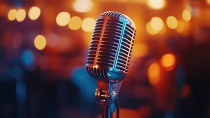 Microphone with Stage Lighting