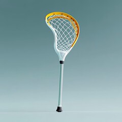 A vibrant lacrosse stick against a minimalist background showcasing its elegant design and functionality