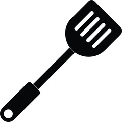 spatula black and white silhouette vector design