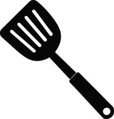 spatula black and white silhouette vector design