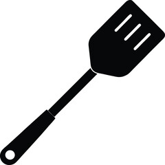 spatula black and white silhouette vector design