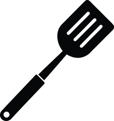 spatula black and white silhouette vector design