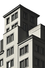 Obraz premium PNG Vintage building architecture urban city.