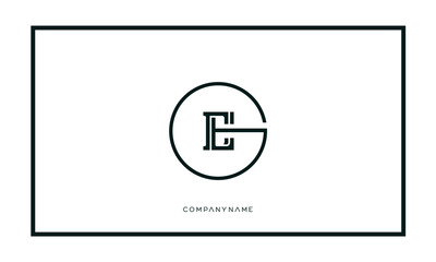 Alphabet letters E or EE Logo vector icon 