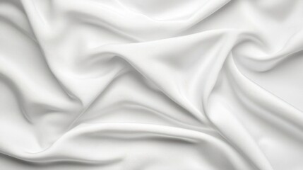 Obraz premium White Draped Silk Fabric Texture Background