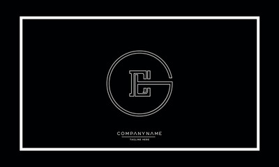 Alphabet letters E or EE Logo vector icon 