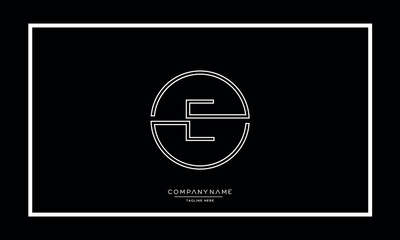 Alphabet letters E or EE Logo vector icon 