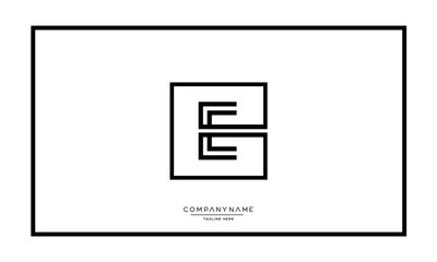 Alphabet letters E or EE Logo vector icon 