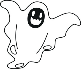 Ghost with scary smiling face