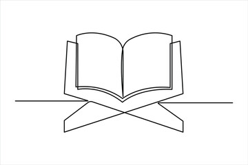 Continuous one Line art drawing of Mosque vector