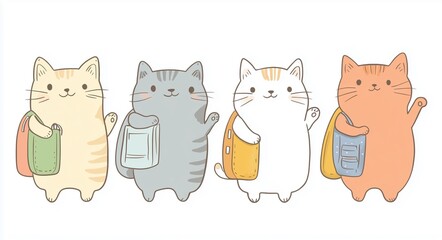 set of funny cats