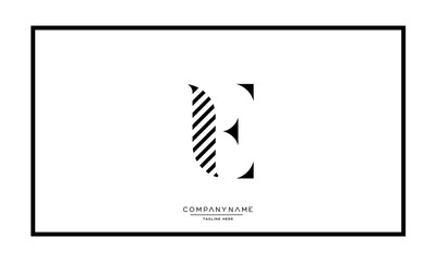 Alphabet letters E or EE Logo vector icon 