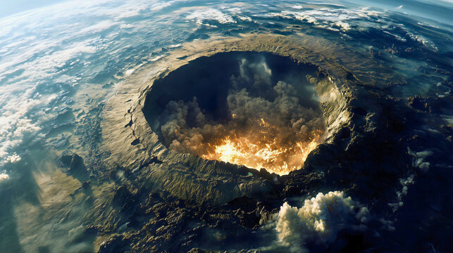 A meteor that struck the Earth and is responsible for the extinction of dinosaurs, an event in the late Cretaceous known as the K-Pg event.