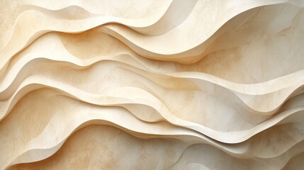Obraz premium Beige and cream colored abstract flowing shapes and textured background