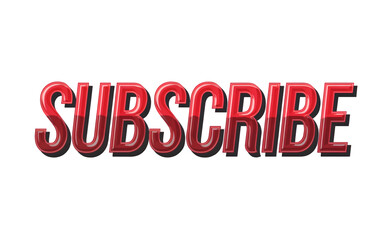 Red Subscribe Text Graphic