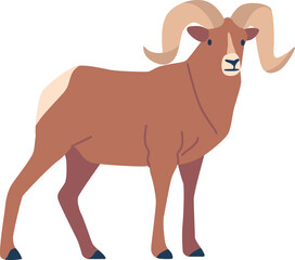 Arctic goat animal vector illustration