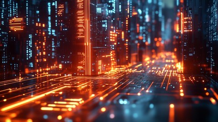 Cyberpunk City Lights