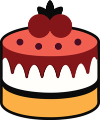 Birthday Cake vector illustration