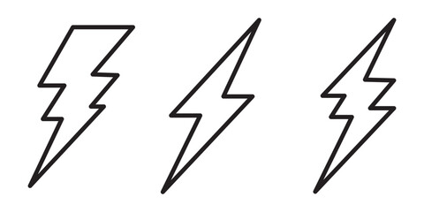 Flash icon Thin line art collection