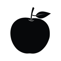 Kei Apple Silhouette Vector Art | Black and White Kei Apple Fruit Illustration